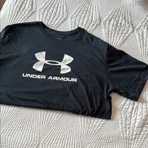 Under Armour Black Tee with White Logo